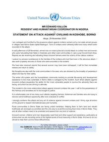 Preview of Mr. Edward Kallon, Resident and Humanitarian Coordinator in Nigeria, Statement on Attack Against Civilians in Koshobe, Borno.pdf