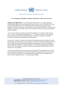 Preview of Le Coordonnateur humanitaire a.i. au Niger condamne fermement la violence contre des civils.pdf