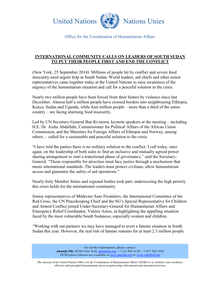 Preview of OCHA Press Release_ HLM on South Sudan 25 Sept 2014.pdf