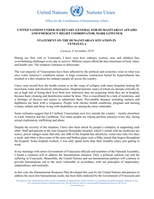 Preview of UN Under-Secretary-General for Humanitarian Affairs and Emergency Relief Coordinator, Mark Lowcock - Statement on the humanitarian situation in Venezuela.pdf