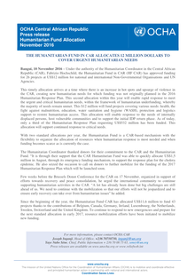 Preview of OCHA_CAR_10_Novembre_Press_Release_Humanitarian_Fund_Allocation_.pdf