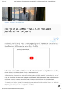 Preview of Increase in settler violence - Remarks provided to the press, 05 August 2023 [EN].pdf