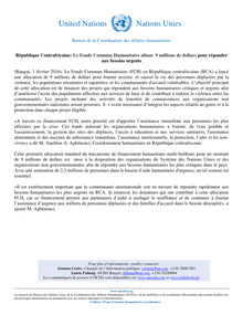 Preview of Republique Centrafricaine Le Fonds Commun Humanitaire alloue 9 millions de dollars.pdf