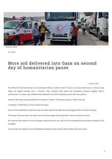 Preview of More aid delivered into Gaza on second day of humanitarian pause _ United Nations Office for the Coordination of Humanitarian Affairs - occupied Palestinian territory.pdf