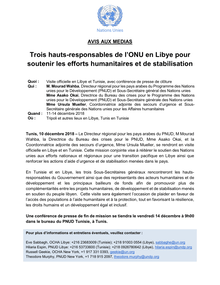 Preview of Avis aux médias - Hauts-respondables de l'ONU visitent Libye et Tunisie - FR.pdf
