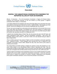 Preview of PRESS RELEASE - NIGERIA - UN CONDEMNS THE KILLING OF FOUR AID WORKERS 13122019_original.pdf