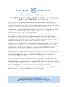 Preview of PRESS RELEASE SYRIA CRISIS UN Humanitarian Chief Welcomes Donor Pledges_05ARPIL2016.pdf