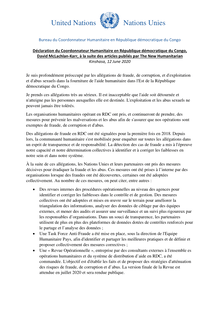 Preview of Declaration du Coordonnateur humanitaire en RD Congo.pdf