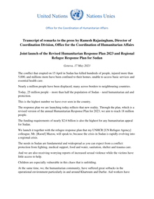 Preview of Press remarks Ramesh Rajasingham joint launch of Sudan Revised response plans 17.05.2023.pdf
