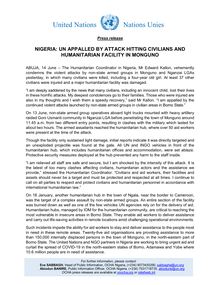 Preview of PRESS RELEASE - NIGERIA - UN APPALLED BY ATTACK HITTING CIVILIANS AND HUMANITARIAN FACILITY IN MONGUNO - 14062020.pdf