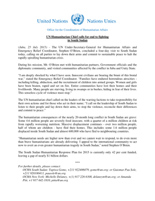 Preview of 25 July 2015 PR UN Humanitarian Chief calls for end to fighting in South Sudan.pdf