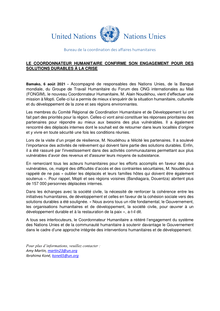 Preview of Mali - le Coordonnateur Humanitaire confirme son engagement pour des solutions durables à la crise.pdf